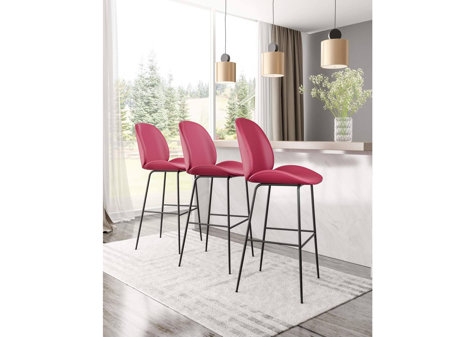 Miles Barstool Red image 3