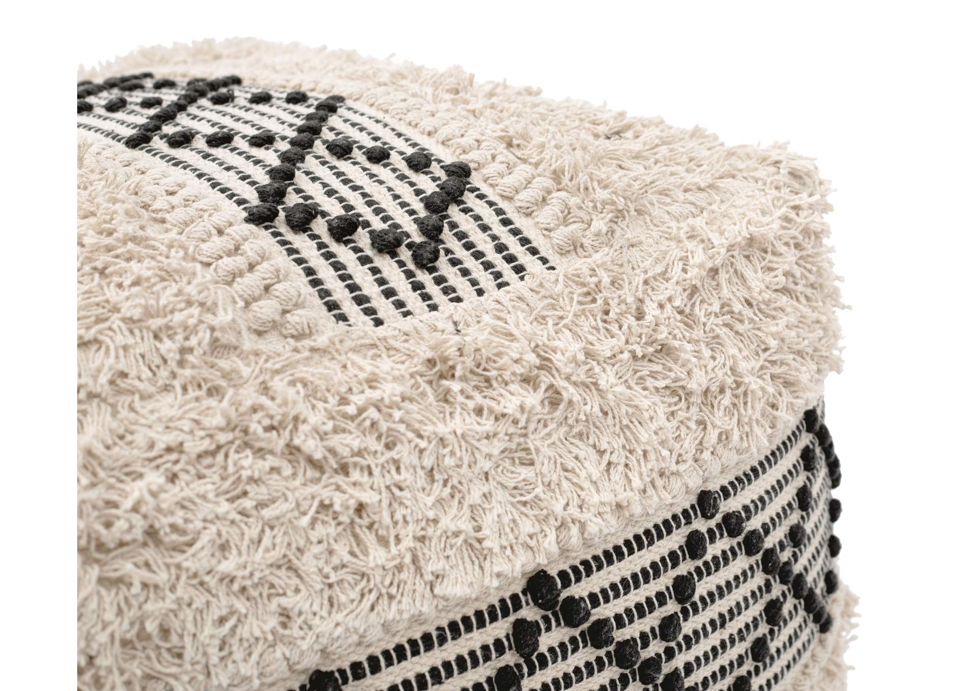Pisco Ottoman Beige & Black image 6