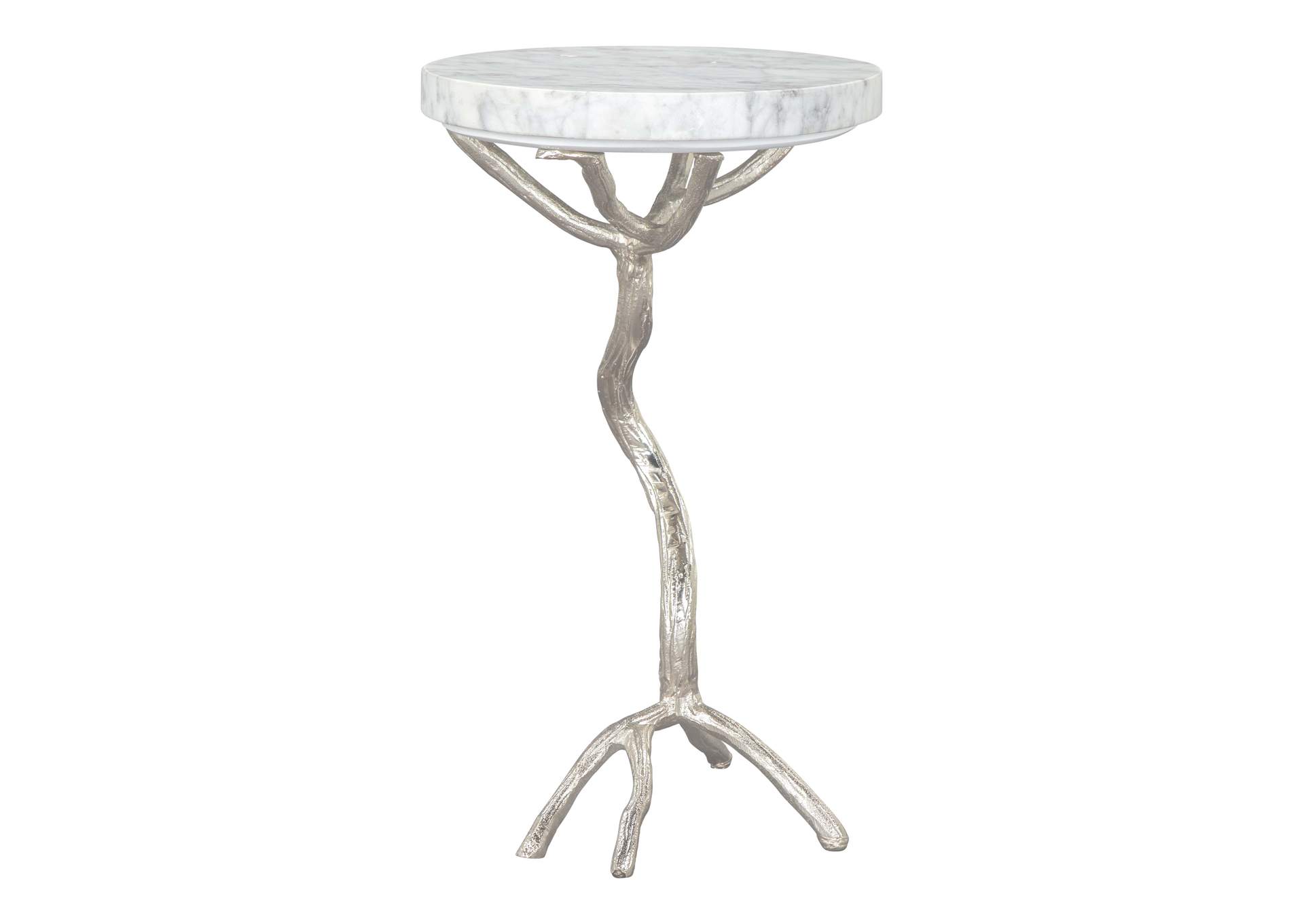 Joel Side Table White & Silver image 6