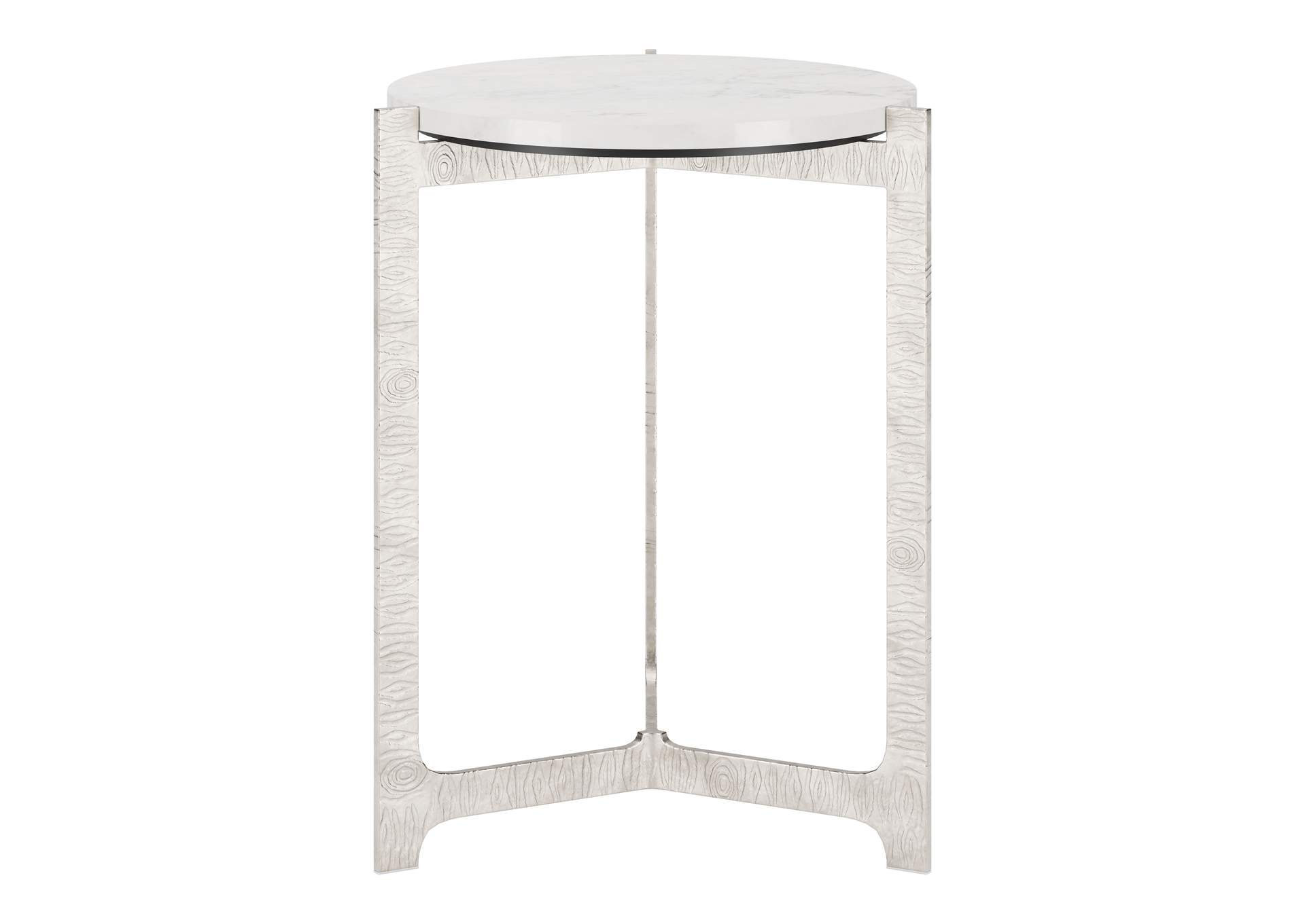 Barmas Side Table White & Silver image 5