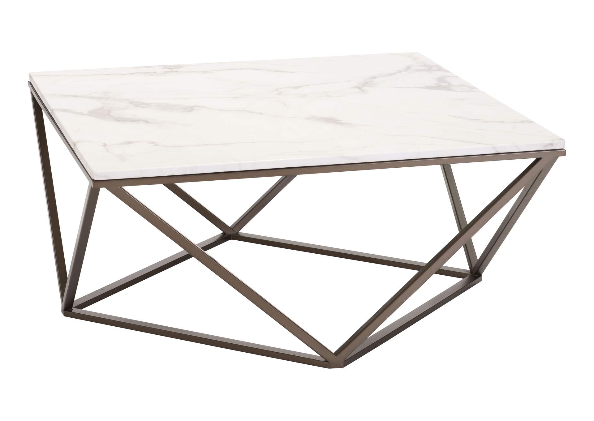 Tintern Coffee Table White & Antique Bronze image 8