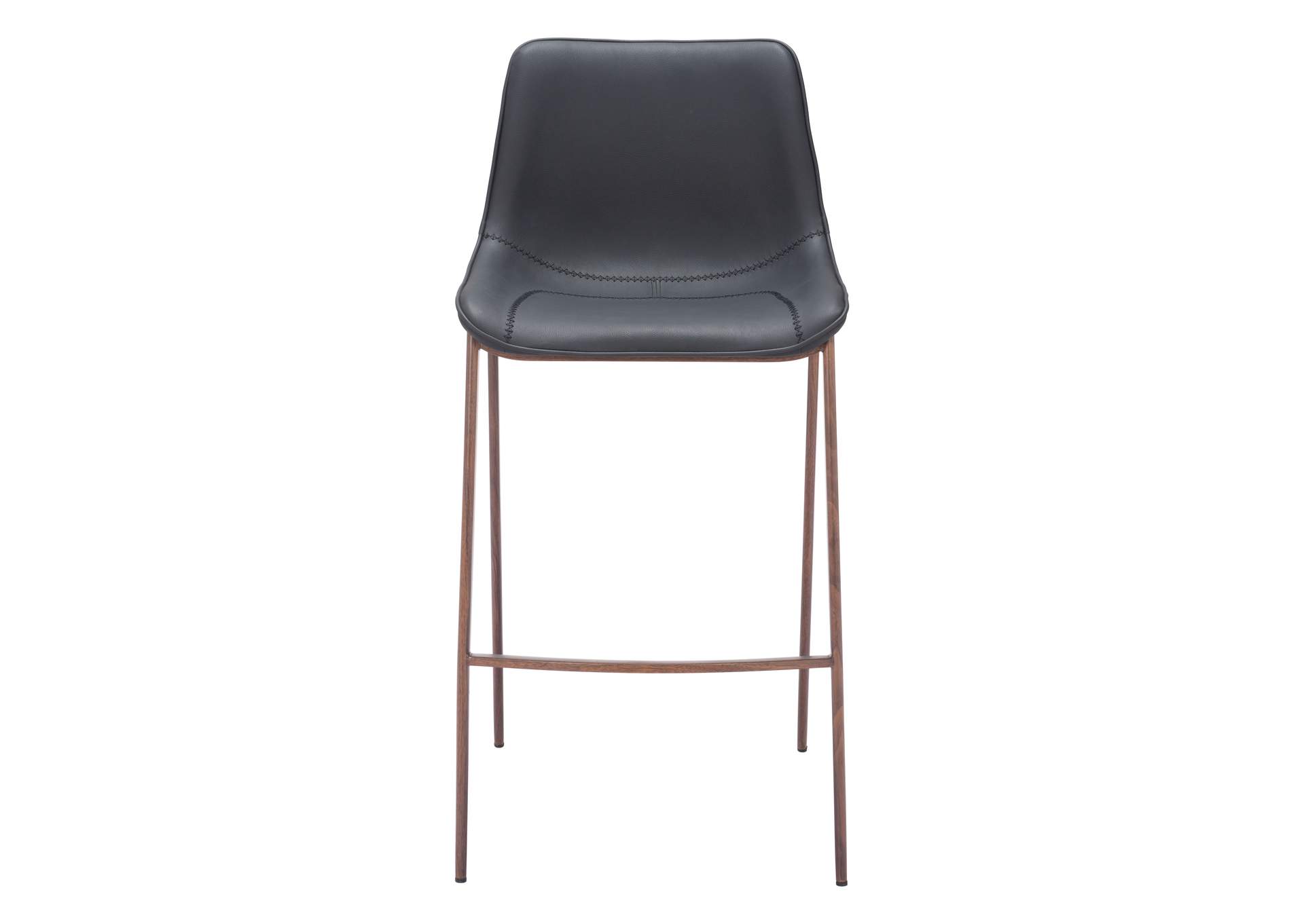 Magnus Barstool (Set Of 2) Black & Walnut image 5